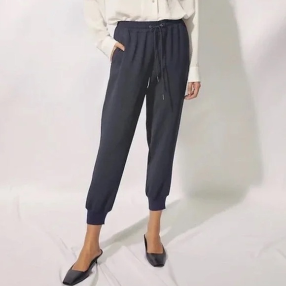 Wilfred Pants - Aritzia Wilfred Buffon Crepe Jogger Pant Charcoal Grey